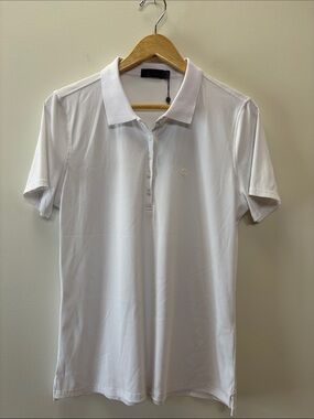 G/FORE White Short-Sleeve Polo